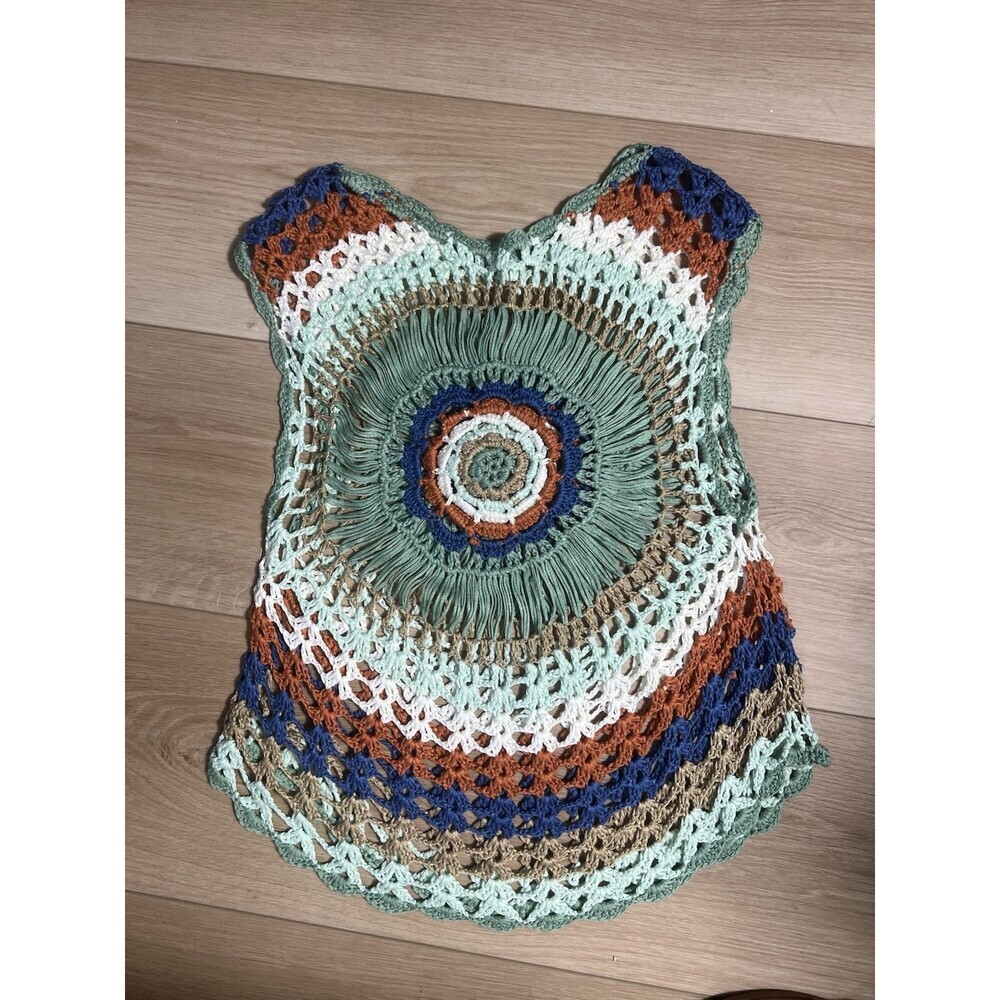 Multicolor Crochet Sleeveless Top